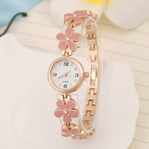 Reloj de cuarzo elegante para mujer con detalles de diamantes de imitación, bonito diseño de flor de ciruelo, venta al por mayor N2603043 - Product Image 4