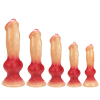 Dildo réaliste en forme de pénis de chien noir, dispositif de masturbation féminine, dilatateur anal, plug anal, faux pénis, vagin artificiel, jouet pour adultes