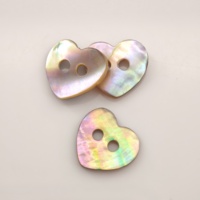 Boutons en coquille d'ormeau en forme de cœur en gros, boutons en coquille naturelle à l'éclat nacré pour chemises, robes, vestes, fournisseurs de vêtements