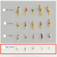 Figurines miniatures de natation en plastique, modèles de personnes de plage multi-échelles, accessoires pour diorama et micro-paysages DIY