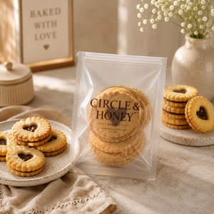 Bolsa de Embalaje Mylar Translúcida Esmerilada Personalizada al por Mayor con Logotipo para Panadería, Rollo de Canela, Galletas y Alimentos - Product Image 1