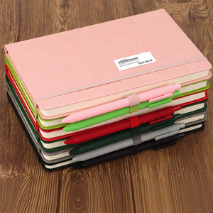 Agenda de bureau A5 à couverture rigide en similicuir, reliure sans colle, 100 feuilles, impression de logo, cadeau, stock disponible pour la vente en gros - Product Image 1