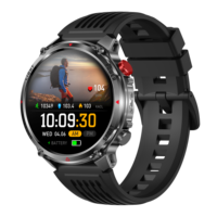 Montre connectée 2026 HT45 avec lampe de poche, écran 1,7 pouces, étanche IP68, tracker d'activité, montre connectée de sport en plein air pour hommes
