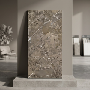 Venice Brown 600x1200mm Glossy Polished Porcelain Wall Floor Tiles Marble Look 8.5mm - Product Image 4