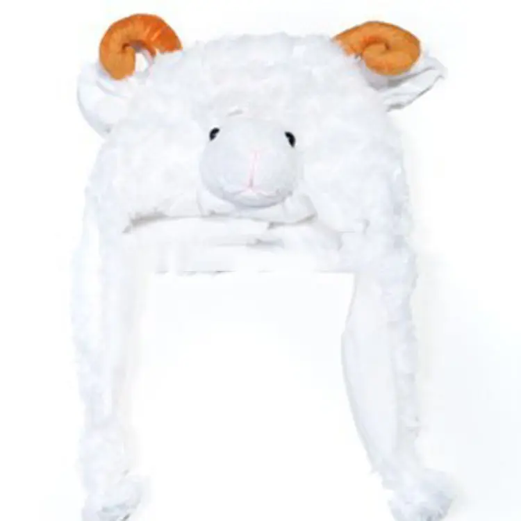 Caliente de los niños de dibujos animados de animales de peluche ovejas sombrero de invierno