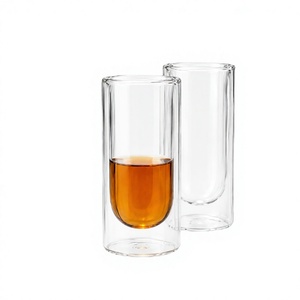 Tasse en verre borosilicate double paroi de 310 ml, faite à la main, sans plomb, isolée, pour café, thé, latte, expresso, réutilisable, en gros - Product Image 2