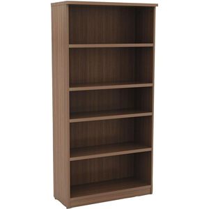 Librería Moderna de Cinco Estantes Alera Valencia Series en Nogal, 31 3/4"P x 14"D x 65"H para Oficina en Casa o Sala de Estar - Product Image 2