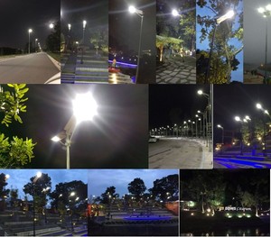 Hiện đại mạnh mẽ công nghiệp năng lượng mặt trời luminarias ánh sáng đường phố 300 Wát ngoài trời không thấm nước tất cả trong một năng lượng mặt trời năng lượng dẫn ánh sáng đường phố - Product Image 5