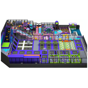 Taman Trampolin Neon, Lapangan Bermain Dalam Ruangan dengan Kolam Bola, Perosotan, dan Dinding Panjat untuk Pusat Hiburan Anak-Anak - Product Image 2