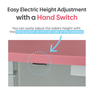 Mesa de Peluquería para Mascotas HEDYS GROOMING, Ajustable en Altura, Color Rosa, con Soporte para Correa, para Perros, Construcción de Madera Contrachapada y Acero, Uso Profesional, 30.1 kg - Product Image 6