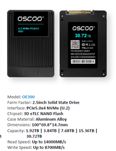 U.2 Nvme Solid State Drive Enterprise Class Harde Schijf 7.68T U.2 Enterprise Ssd 15.36Tb Server Ssd 2.5 Inch Opslagschijf - Product Image 2