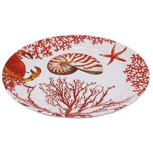 Amuse-gueule de mariage tropical, 7 pièces, fabrication de coquille en mélamine, dîner ovale, <span class=keywords><strong>plateau</strong></span> de dinde, vente en gros - Product Image 3