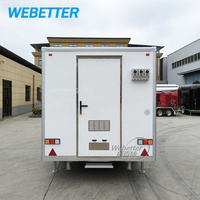 WEBETTER Remorque de camion de cuisine mobile miniature de 4 m entièrement équipée pour le café, la pizza, les burgers et la nourriture de rue