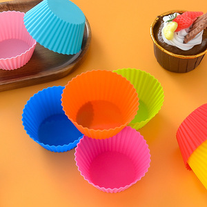Silicone Muffin Cups Cylindrical Easy Demoulding Baking <b>Mold</b> For <b>Cake</b> Chocolate Soap Making Oven Safe - Product Image 1
