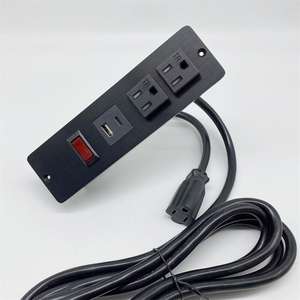 Multiprise encastrable de haute qualité et sécurisée avec port USB-C, 2 prises, interrupteur et câble femelle (3 broches) - Product Image 5