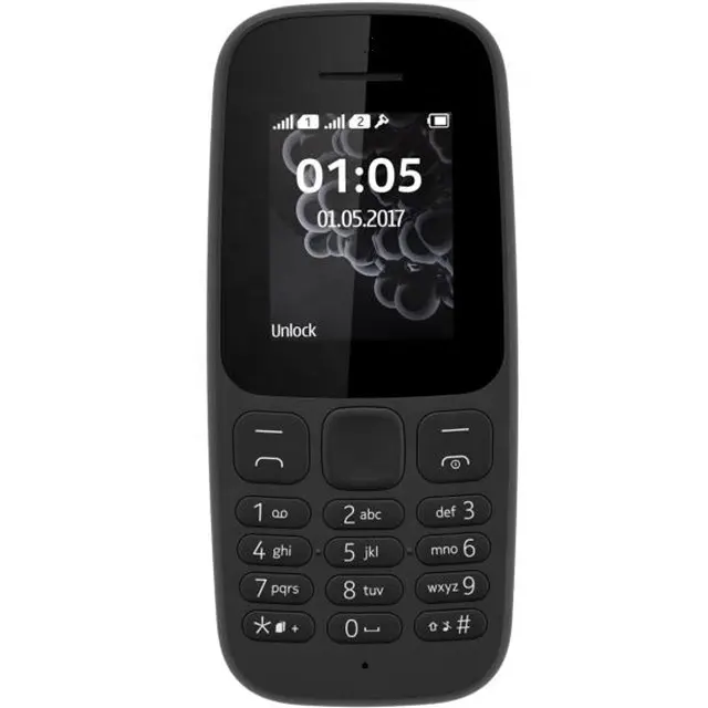 Original Dual Sim Wholesales Original Factory Unlocked Cheap Classic BAR Old Mobile Cell Phone For Nokia 105 (2017)