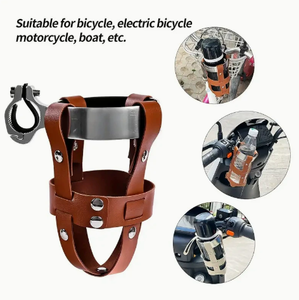 Leather Bicycle Water Bottle Holder Bike Bottle Cage <b>Clamp</b> Mount Cycling Accessory - Product Image 2