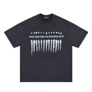 Camiseta de Manga Corta para Hombre, Personalizada, Extra Grande, Cortada, Estilo Vintage, de Algodón Transpirable, con Serigrafía - Product Image 1