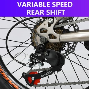 Bicicletta Pieghevole in Acciaio al Carbonio, 21 Velocità, 26 Pollici, Unisex, Leggera, Portatile, per Pendolari, con Sospensioni e Freni a Cavo - Product Image 4