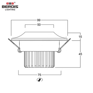 Berdis-foco led estroboscópico de aleación de aluminio, reflector para luz de techo para galería, RoHS - Product Image 6