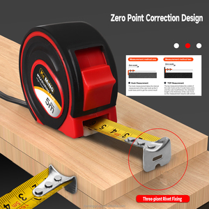 Ruban à mesurer en acier personnalisé avec logo, 3 m, 5 m, échelle impériale, avec revêtement en TPR, outils de mesure en acier - Product Image 2