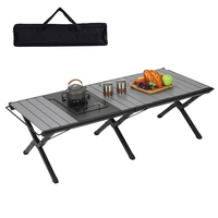 Table de pique-nique pliante coréenne pour l'extérieur, table tactique IGT, ultra légère, portable, table de cuisine de camping 120