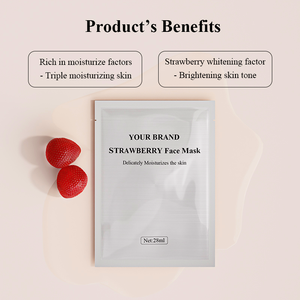 Venta al por mayor de alta calidad blanqueamiento hidratante coreano mascarilla facial hidratante facial blanchissant fresa mascarilla hoja - Product Image 4