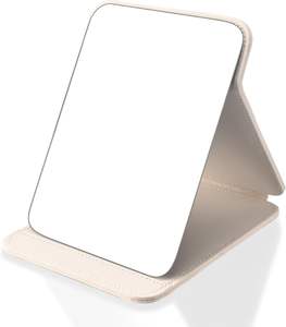 Mini miroir de poche portable en PU personnalisé miroir de maquillage compact et pliable pour les voyages - Product Image 2