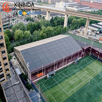 Gedung Olahraga Struktur Baja Bentangan Lebar Kustom Prefabrikasi, Lapangan Bulu Tangkis, Gedung Gym, Interior Luas, Instalasi Cepat di Lokasi