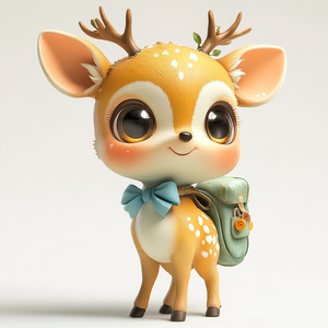 Personalizada de colección <span class=keywords><strong>Milu</strong></span> Deer 3D impresión coleccionable arte juguete PVC Animal figuras de acción - Product Image 3
