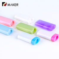 Vacío 15g Oval Plástico PP Rotar Lápiz labial Tubo cosmético Diy Desodorante Antitranspirante Botella Crema Protector solar Rubor Bálsamo labial