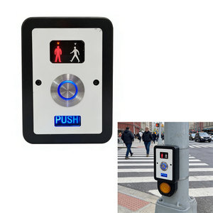 כפתור מעבר חצרים חיצוני עמיד למים עם מחוון LED לחצן לחיצה על רמזור - Product Image 1