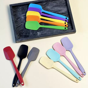 Thực phẩm lớp Silicone Thìa chịu nhiệt nhỏ cao su spatulas không dính nướng cong spatulas - Product Image 1