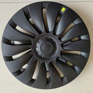 Lot de 4 capuchons de moyeu gris pistolet couvercle de jante protecteur d'<span class=keywords><strong>enjoliveur</strong></span> 19 pouces <span class=keywords><strong>Aero</strong></span> Turbine enjoliveurs de roue pour modèle <span class=keywords><strong>Tesla</strong></span> - Product Image 3