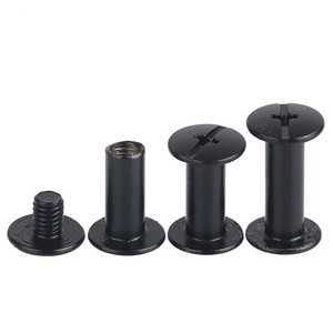 Custom Logo Black Carbon Steel Chicago Binding Post Schroef Metalen Schroef Post Nagel Klinknagel 6Mm 12Mm - Product Image 3