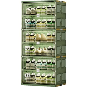 <span class=keywords><strong>Jeko</strong></span> & <span class=keywords><strong>Jeko</strong></span> Giant Sneaker Pet Caja de almacenamiento de zapatos de exhibición transparente plegable apilable Organizador de zapatos de plástico transparente apilable - Product Image 3