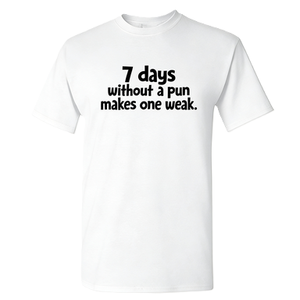 Camiseta divertida con juego de palabras para hombre, diseño gráfico '7 días sin un juego de palabras te dejan débil', de algodón oversize de <span class=keywords><strong>manga</strong></span> corta, estilo streetwear, top casual - Product Image 6