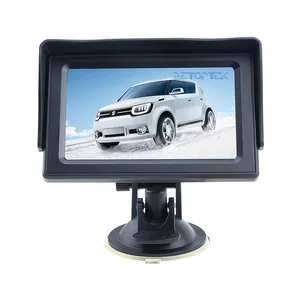 4.3 "TFT LCD Warna Mobil Kendaraan Kaca Monitor untuk DVD Video Player dengan Suction Mount