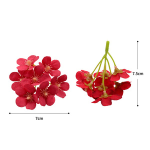 Fleurs artificielles Lewisia Dongchen Crafts, base en soie de 7 cm, couleurs automnales, décorations de mariage - Product Image 5