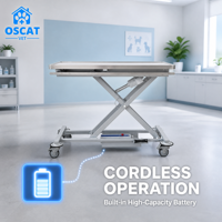 Table d'opération électrique vétérinaire OSCAT pour chiens, hauteur réglable, commande par pédale, mobile, intérieur/extérieur, 304