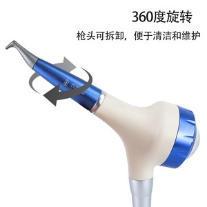 Pistolet de polissage dentaire à air comprimé avec grand réservoir de sable pour le nettoyage et le blanchiment des dents, certifié CE - Product Image 5