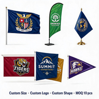 Drapeau personnalisé avec logo 3x5 pieds en polyester, impression numérique, bannière nationale, affichage, vente en gros, MOQ, toutes tailles et couleurs, Australie