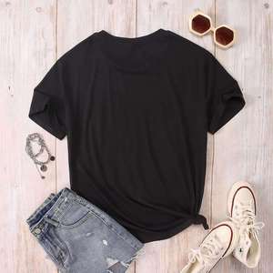 T-shirt ample pour femme, motif léopard vintage, guitare, groupe de rock, style country, jersey décontracté, taille XL, pour l'été - Product Image 4
