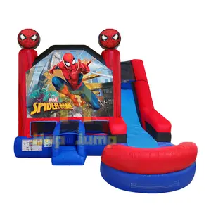 6.5 di riserva * 5m/22ft * 17ft spiderman casa di rimbalzo scivoli gonfiabili commerciali combo buttafuori per feste per bambini