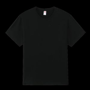 ออกแบบเสื้อยืดผ้าฝ้าย 100% สีดำล้วน พิมพ์ลาย DTG ลายเรียบๆ เสื้อยืดสีดำล้วนแบบกำหนดเอง ขายส่งจากผู้ผลิตในจีน - Product Image 1