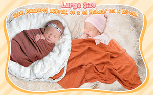 Wholesale 70% Bamboo 30% Cotton Baby Muslin <b>Swaddle</b> <b>Blankets</b> 47x47inch All-Season Newborn Receiving <b>Blanket</b> for Boys and Girls - Product Image 6