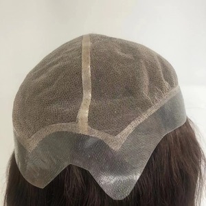 2024 Châu Âu Chất Lượng Hàng Đầu Con Người Nguyên Liệu Tóc Người Phụ Nữ Thiên Nhiên Màu Đen Silicone Với Ren Cơ Sở Đầy Đủ Tay Gắn Glueless Y Tế Tóc Giả - Product Image 1