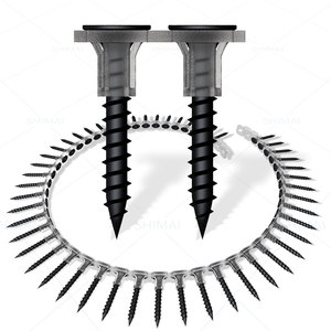 Tornillo para paneles de yeso de rosca fina y rosca gruesa, negro, en rollo, para madera o acero - Product Image 1