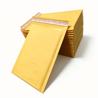 Enveloppes d'expédition matelassées en papier kraft écologique jaune personnalisées 4 mil
