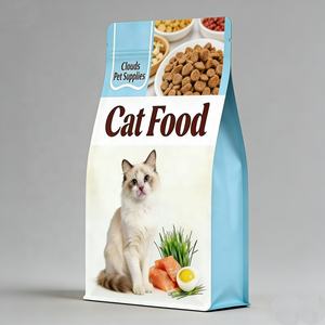 Sachet imprimé à soufflet latéral avec fermeture éclair, pochette verticale pour friandises pour chats et chiens, emballage alimentaire en plastique de qualité alimentaire avec logo personnalisé - Product Image 2